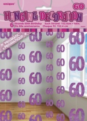 6 Glitz Pink 60 Hang Decor 5ft