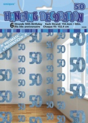 6 Glitz Blue 50 Hang Decor 5ft