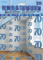 6 Glitz Blue 70 Hang Decor 5ft