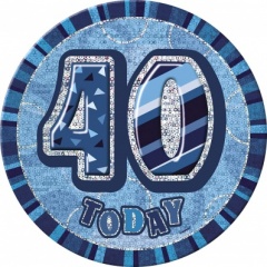 Blue Glitz 6'' Badge- 40