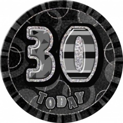 Black Glitz 6'' Badge- 30