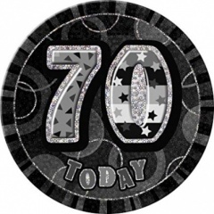 Black Glitz 6'' Badge- 70