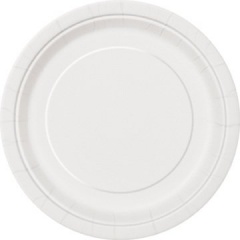 16 BRIGHT WHITE 9'' PLATES