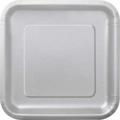 16 SILVER 7'' SQUARE PLATES