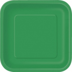 16 EMERLD GREEN 7'' SQUARE PLTE