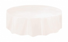 IVORY ROUND TABLECOVER 84 '' DIA