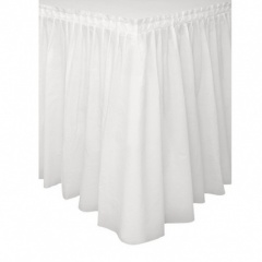 WHITE TABLESKIRT 29'' x 14FT