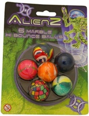 6pc Marble Hi-Bounce Balls