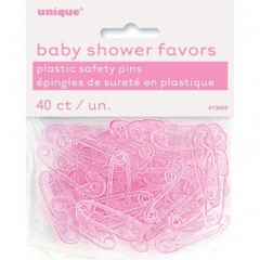 40 Baby Pin Pink Plstc Favors