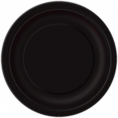 16 Midnight Black 9'' Plates