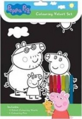 Peppa Pig Velvet Colouring Set