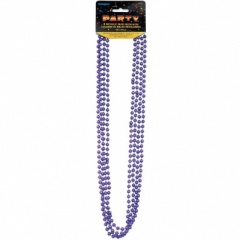 4 32'' PURPLE METALLIC BEADS