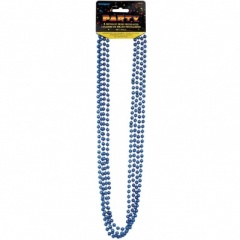 4 32'' BLUE METALLIC BEADS