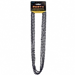 4 32'' BLACK METALLIC BEADS