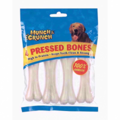 Munch & Crunch 151 PRESSED BONES (WH) 4pk (MC0038)