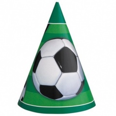 8 3d Soccer Party Hats