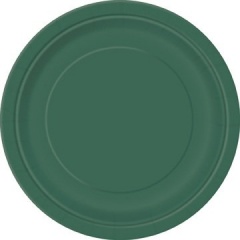 16 FOREST GREEN 9'' PLATES