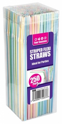 FS 250pk Striped Flexi Straws - Wholesalers of Hardware, Houseware ...