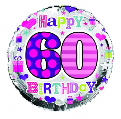 Simon Elvin 60th Birthday Fem Foil Balloons - Wholesalers of Hardware ...