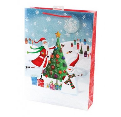 XMAS GIFT BAGS, WHIMSICAL SANTA EXTRA LARGE (XAJGB05X) PACK 12 ...