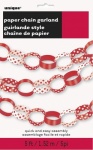 DOTS PAPER CHAIN 5FT - RED