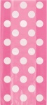 20 HOT PINK DOTS CELLO BAGS