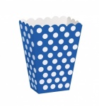 8 ROYAL BLUE DOTS TREAT BOXES