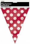 RUBY RED DOTS FLG BNNR-12FT