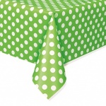 LIME GREEN DOTS TABLE COVER 54''X108''