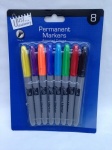 8 Multicoloured Perm. Markers