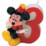 Disney Mickey Party Favours Candles Birthday No 3