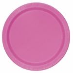 20 Hot Pink Black 7'' Plates