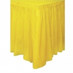 Sunflower Yellow Plastic Tableskirt 29'' x 14Ft