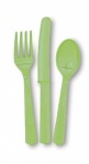 18 Assorted Cutlery Lime Green