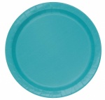 8 Caribbean Teal 7'' Round Plates