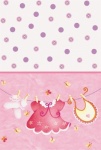 Pink Clothesline Baby Shower Table Cover 54'' x 84''