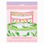 Pink Safari 1st Birthday Cake Banner