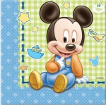 20 Baby Mickey Lunch Napkins