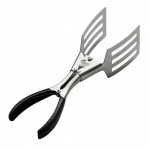 Bygone Spatula Tongs W/Black Handles