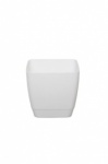 WHITEFURZE 16CM SQUARE INDOOR POT COVER WHITE