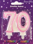 Simon Elvin Number 70 Pink Milestone Age Candles