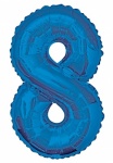 Unique 34'' PKG BLUE GLITZ FOIL BLLN-8