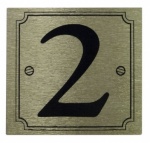 House number H&G GOLD ON BLACK 2