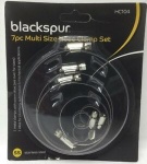 BLACKSPUR 7PC MULTI SIZE HOSE CLAMP SET (BB-HC104)