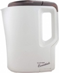 Lloytron 0.9Ltr Corded Travel Kettle - Beige includes 2 Plastic Mugs