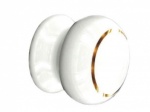 35mmCeramic Knobs White/Goldline pk2 (S3579)