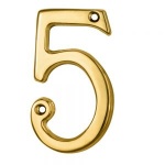 LARGE BRASS NUMERAL - No. 5