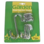 Garden S Hook Mix 13pk Chrome