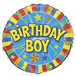 18'' Pkg Birthday Boy Foil Ballon