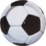 3D 8pc Soccer 9'' Plates